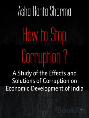 cover image of How to Stop Corruption ?